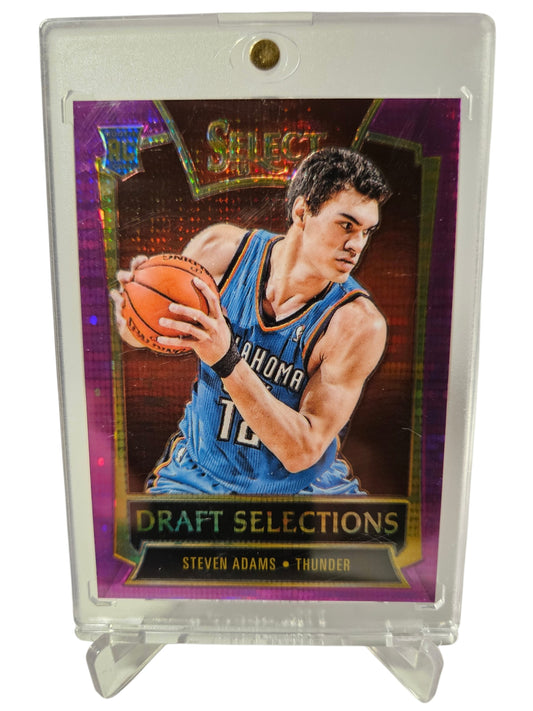 2013-14 Panini Select #12 Steven Adams Rookie Card Draft Selections Purple Pulsar Prizm 16/99