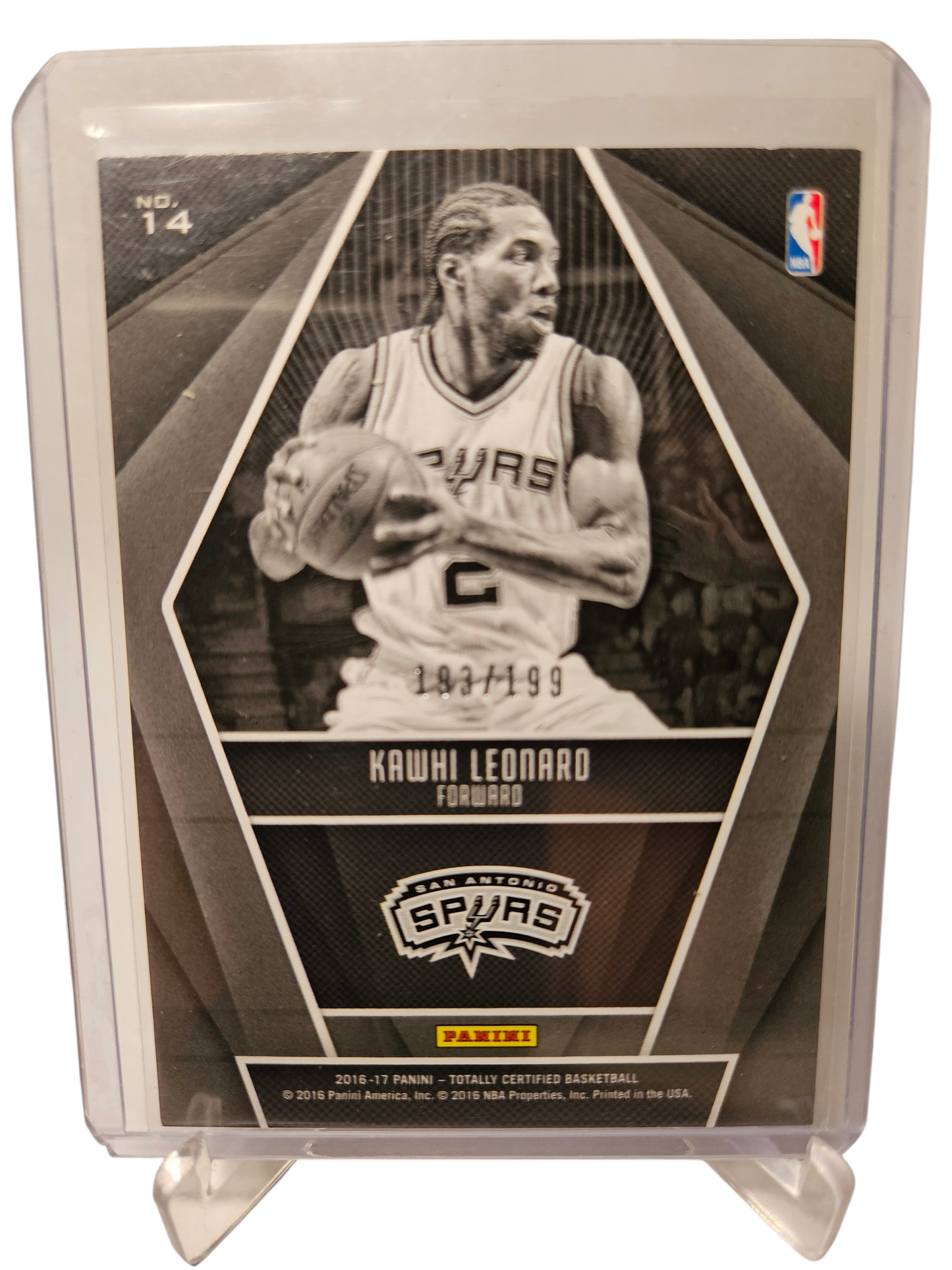 2016-17 Panini Totally Cartified #14 Kawhi Leonard Franchise Foundations 193/199