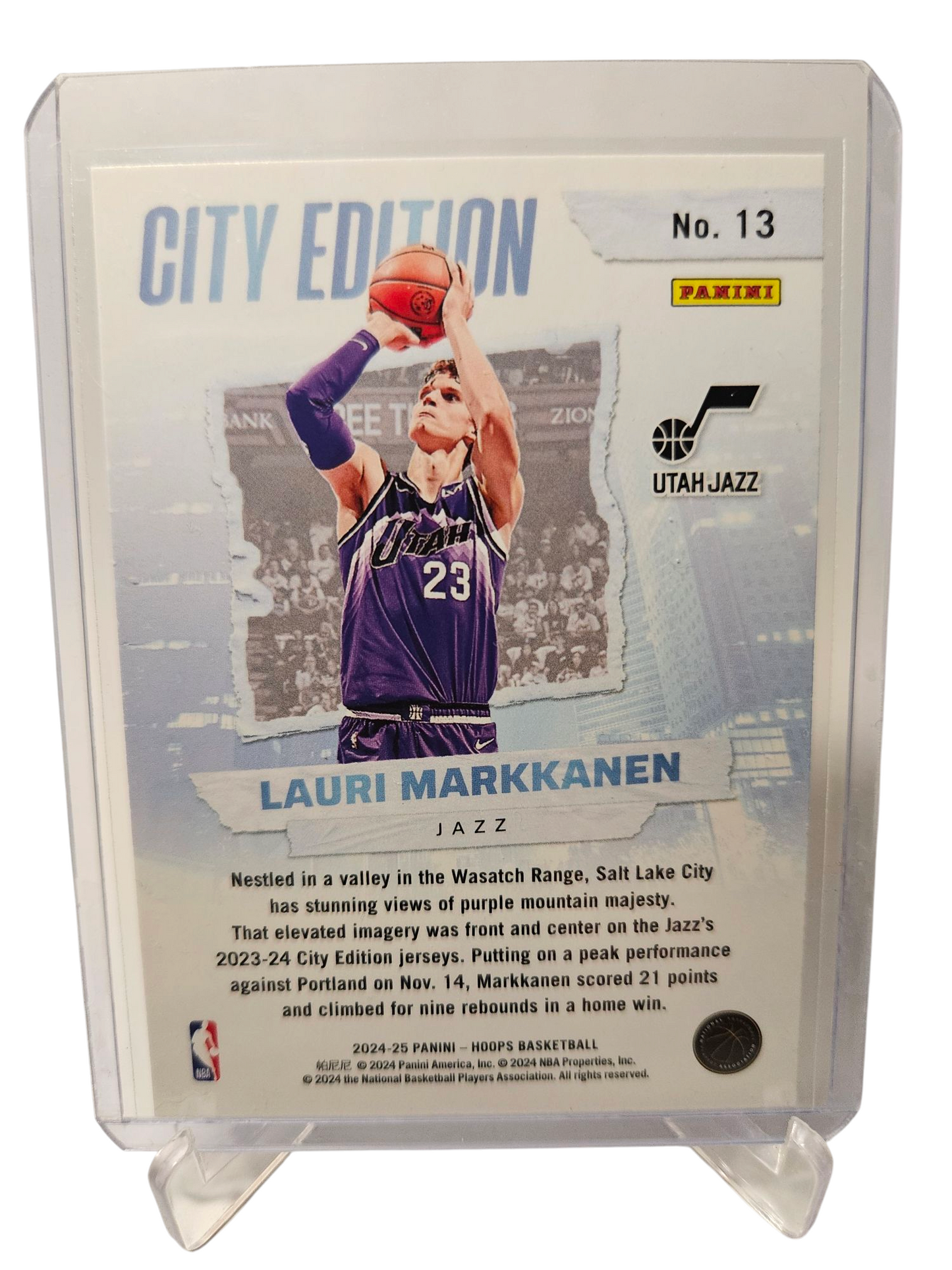 2024-25 Panini Hoops #13 Lauri Markkanen City Edition