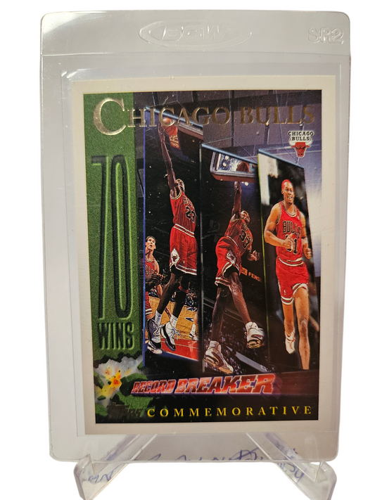 1996 Topps #72 Chicago Bulls 1995-96 Season Record Breakers 72 Victories