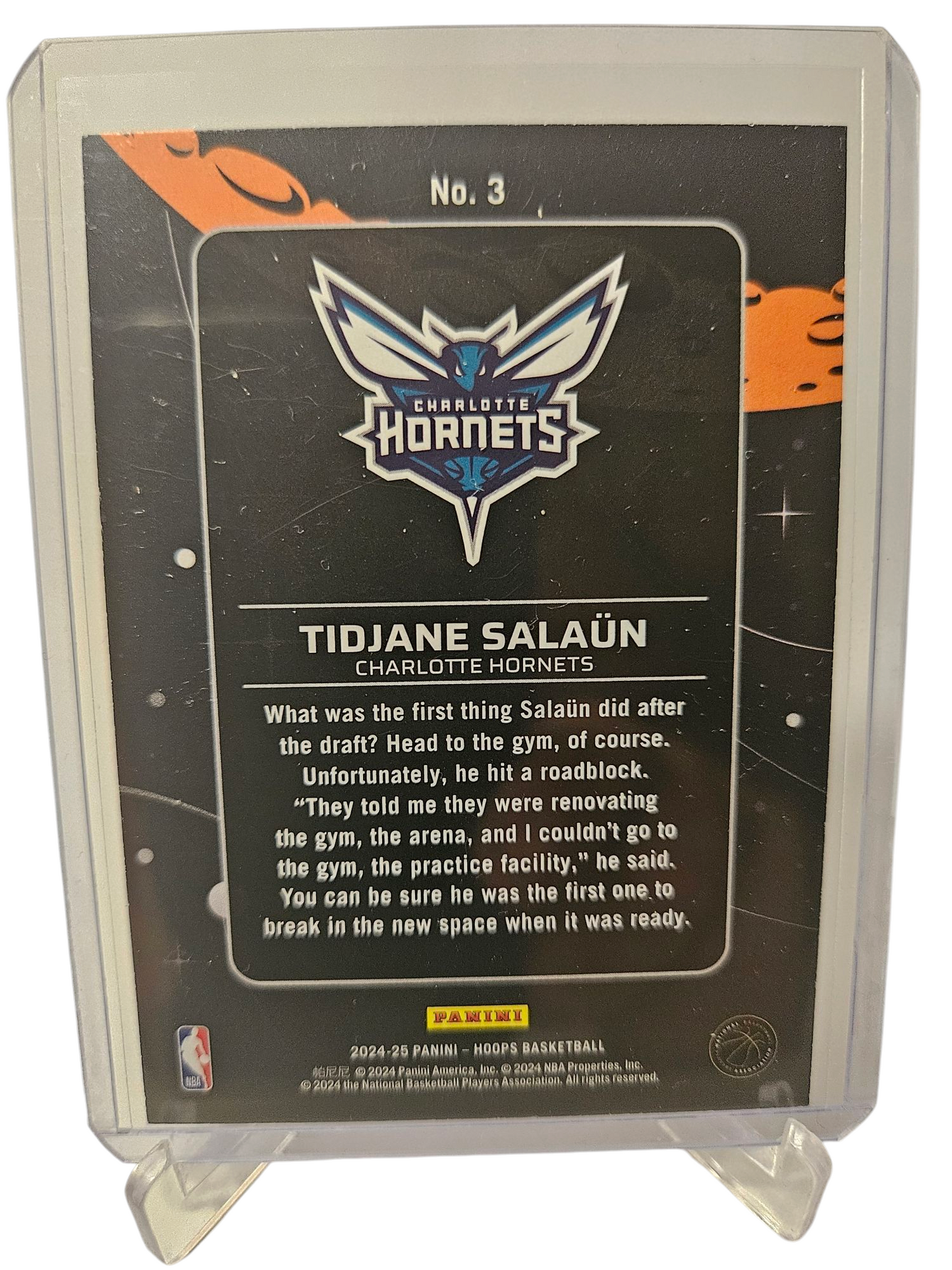 2024-25 Panini Hoops #3 Tidjane Salaun Rookie Card Anti Gravity