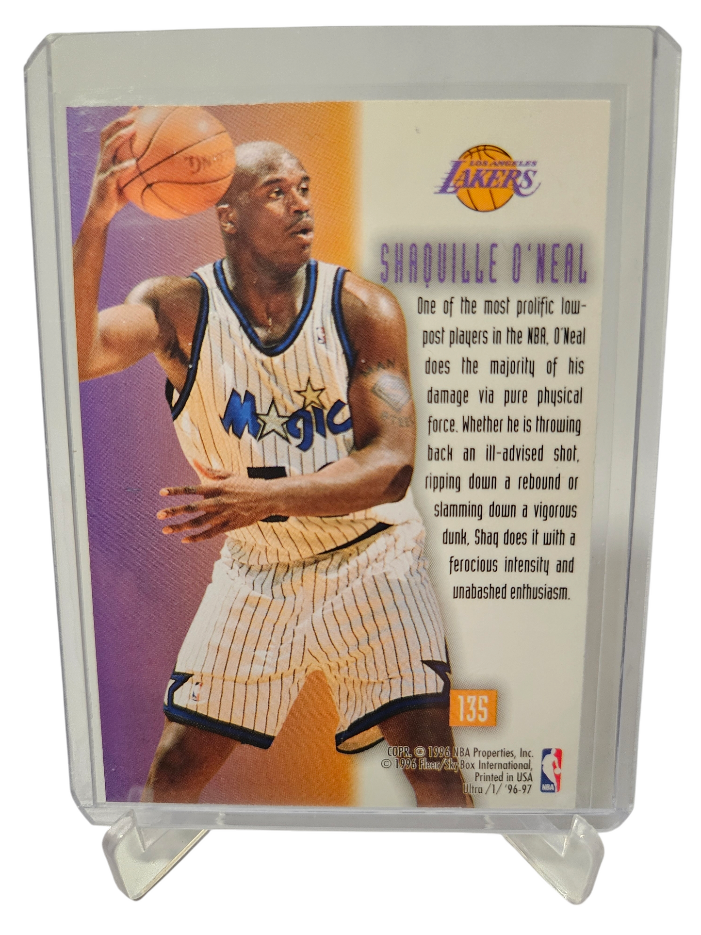 1996-97 Fleer Ultra #135 Shaquille O'Neal On The Block