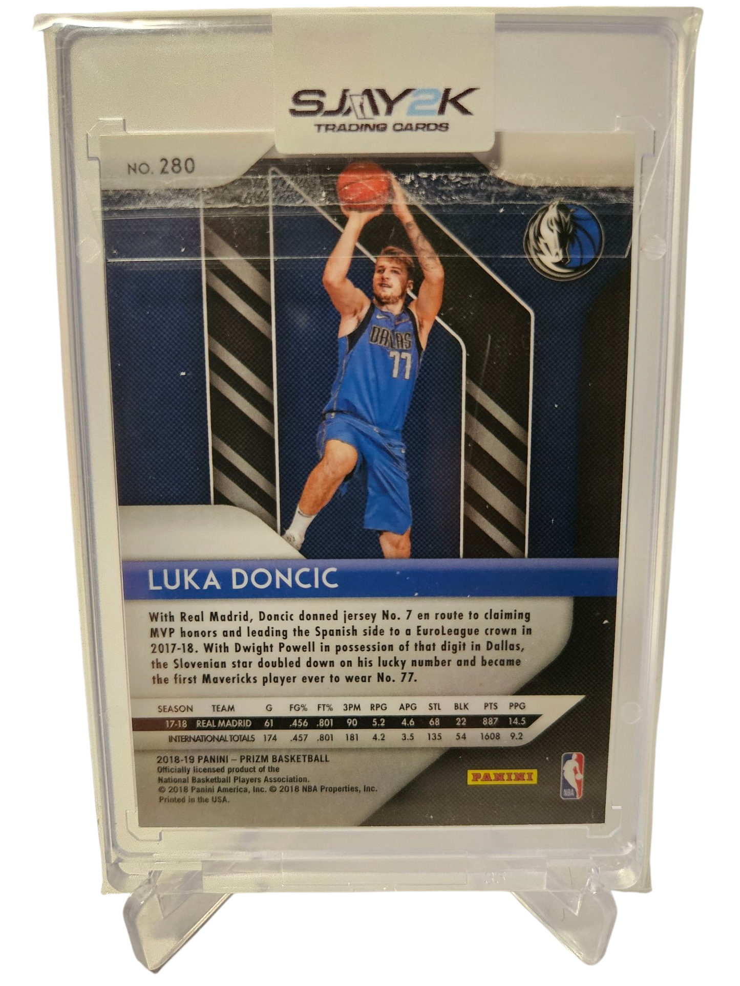2018 Panini Prizm #280 Luka Doncic Rookie Card