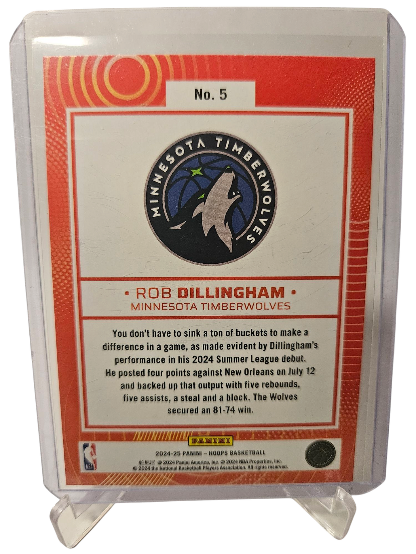 2024-25 Panini Hoops #5 Rob Dillingham Rookie Card We Got Next