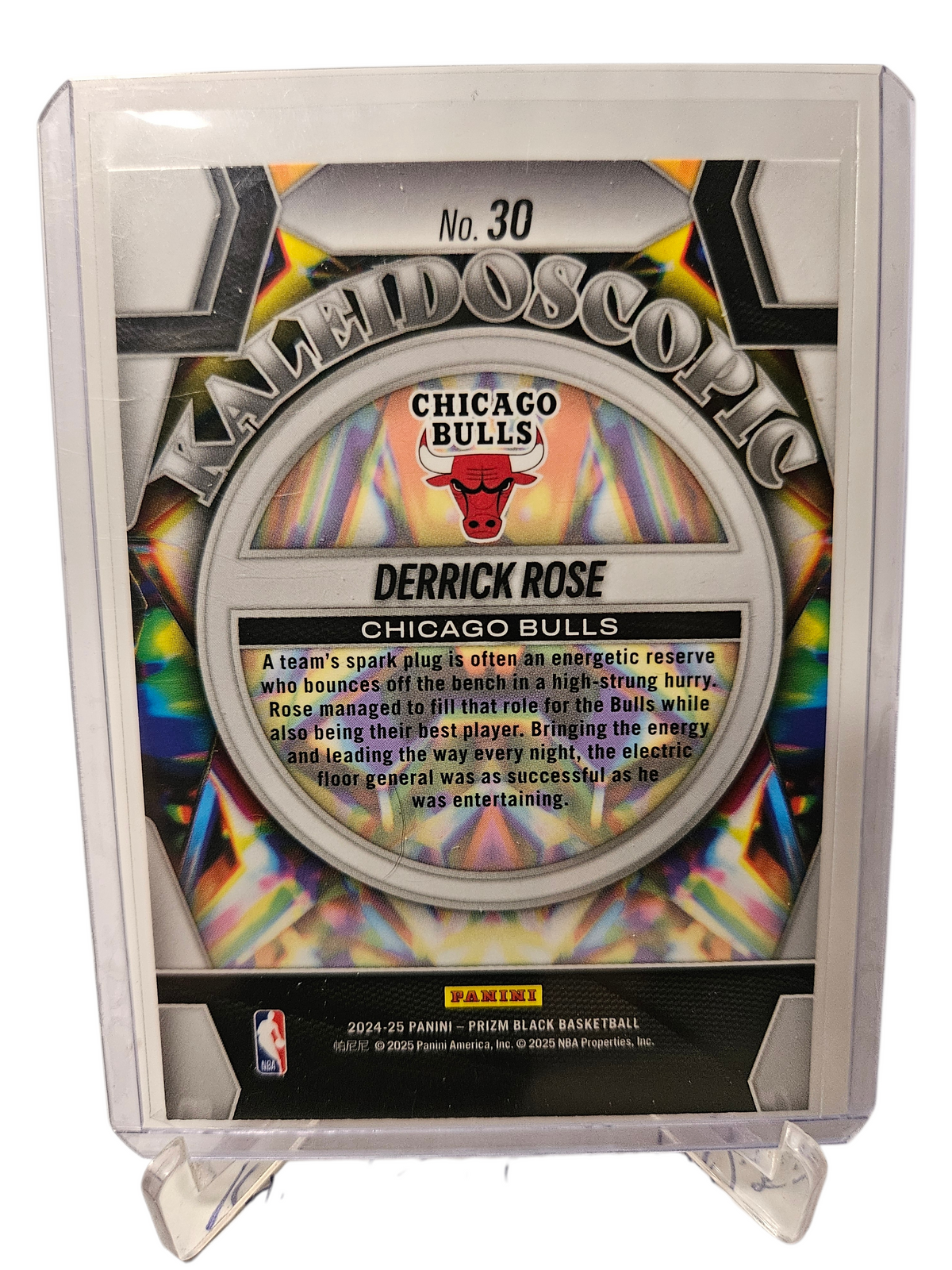 2024-25 Panini Prizm Black #30 Derrick Rose Kaleidoscopic