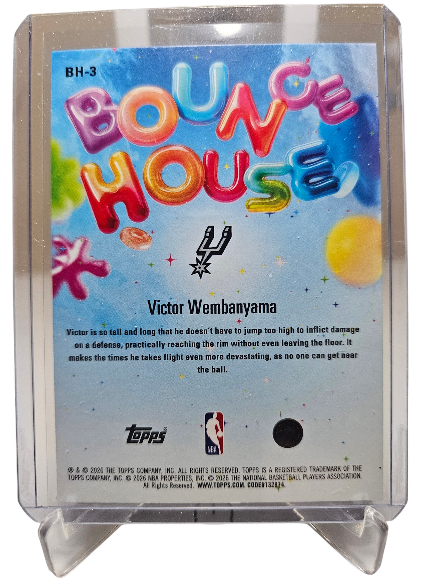 2025-26 Topps Hoops #BH-3 Victor Wembanyama Bounce House Pixel Burst