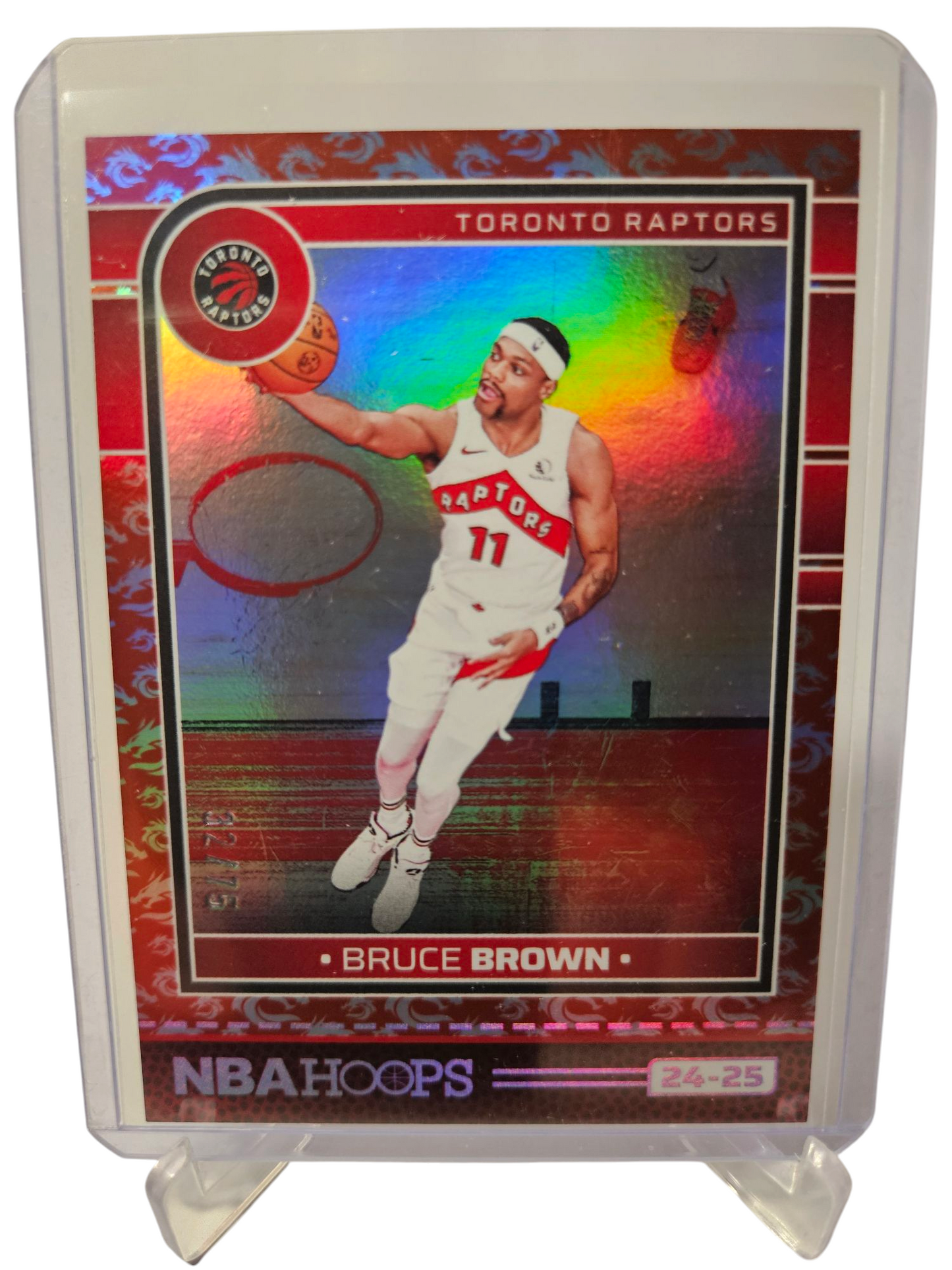 2024-25 Panini Hoops #41 Bruce Brown Red Dragon 32/75