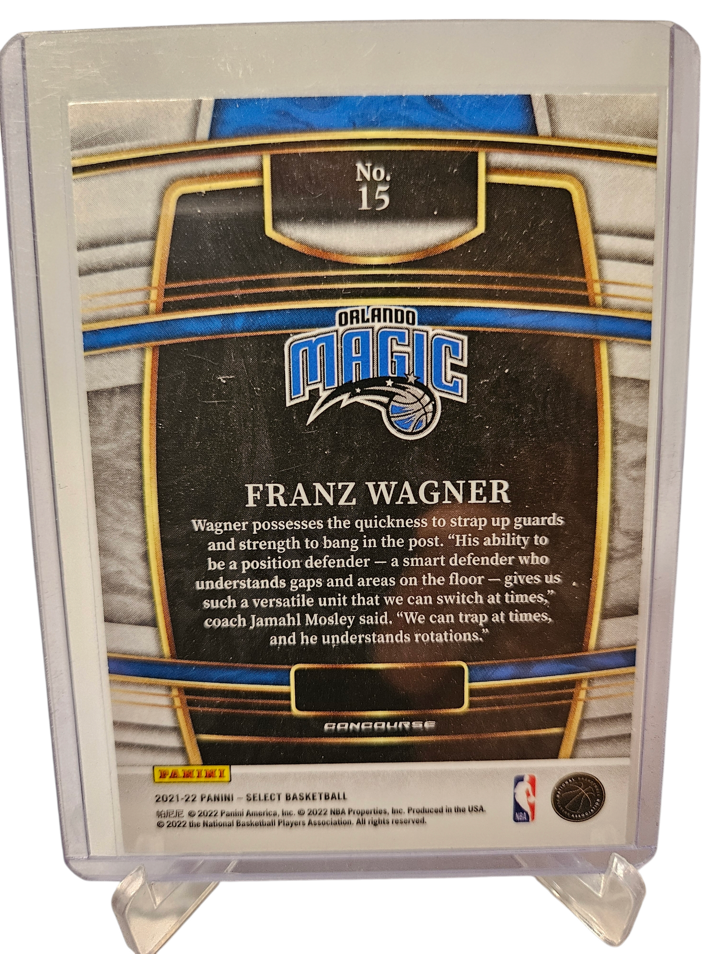 2021-22 Panini Select #15 Franz Wagner Rookie Card