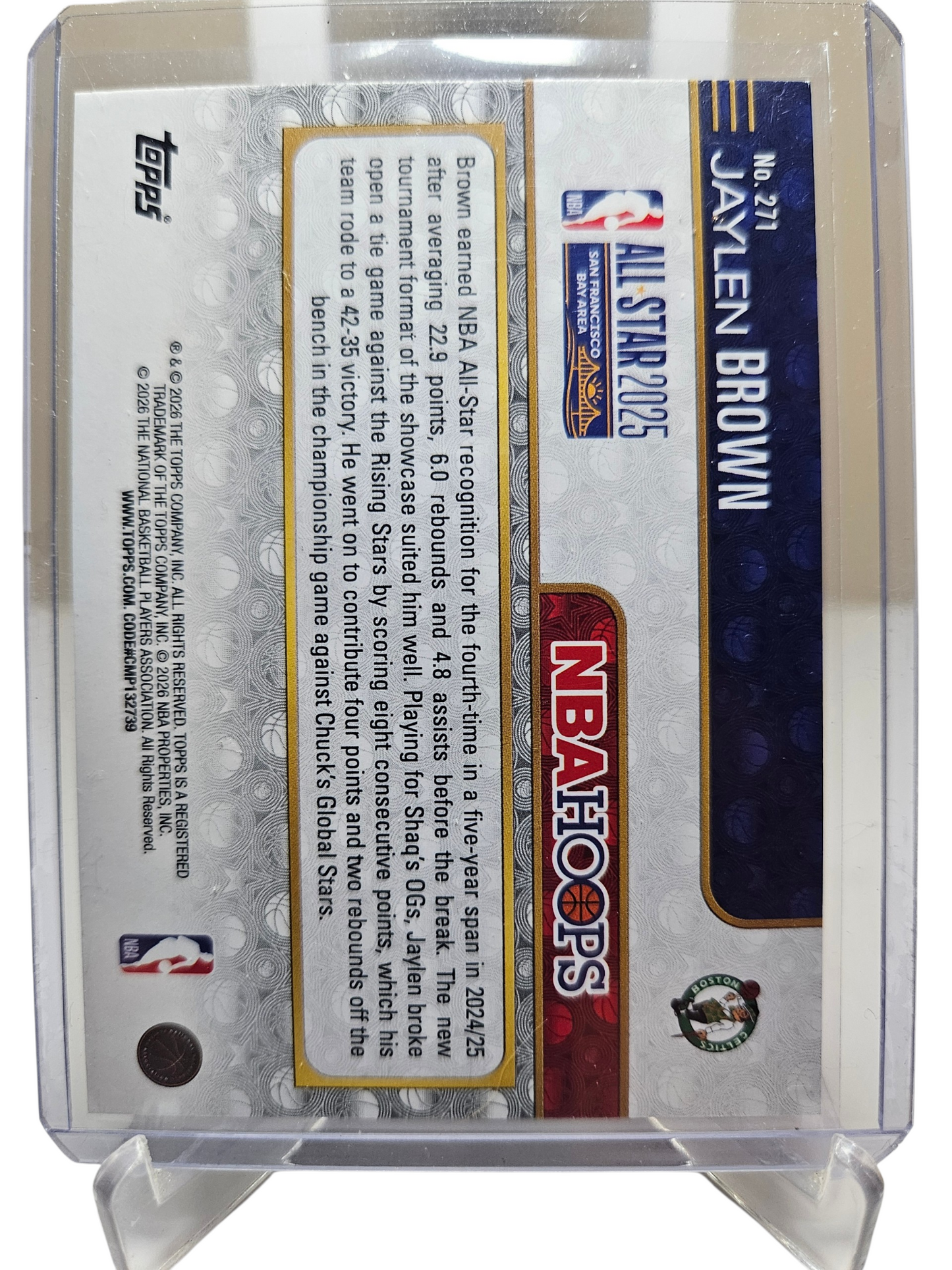 2025-26 Topps Hoops #271 Jaylen Brown 2025 All-Star
