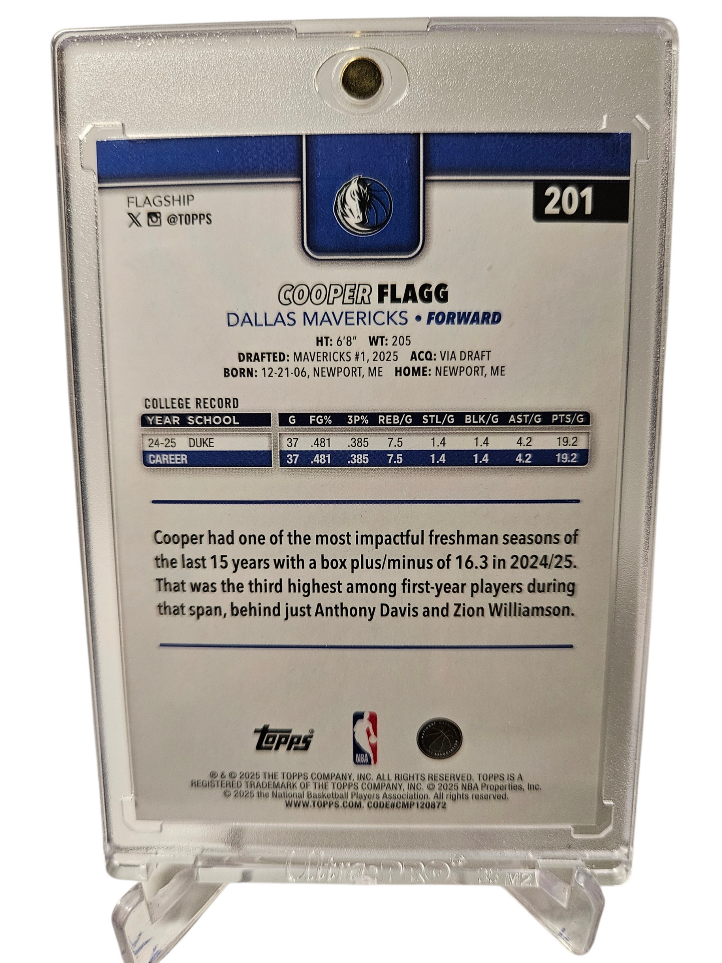 2025 Topps #201 Cooper Flag Rookie Card Sand Glitter Holo Foil