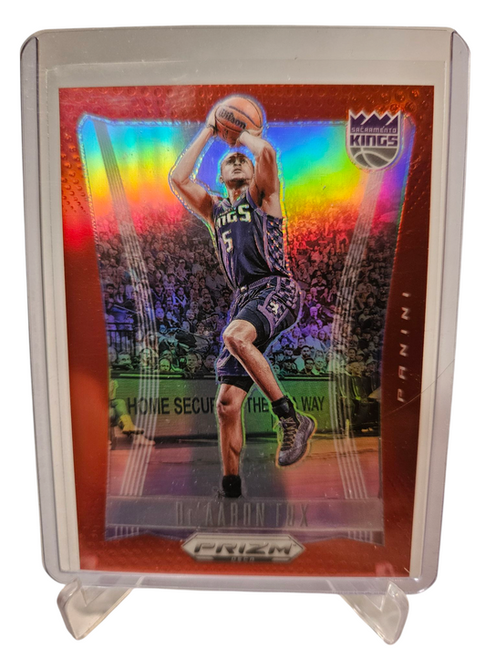 2023-24 Panini Prizm Deca #93 De'Aaron Fox Red Prizm 192/199