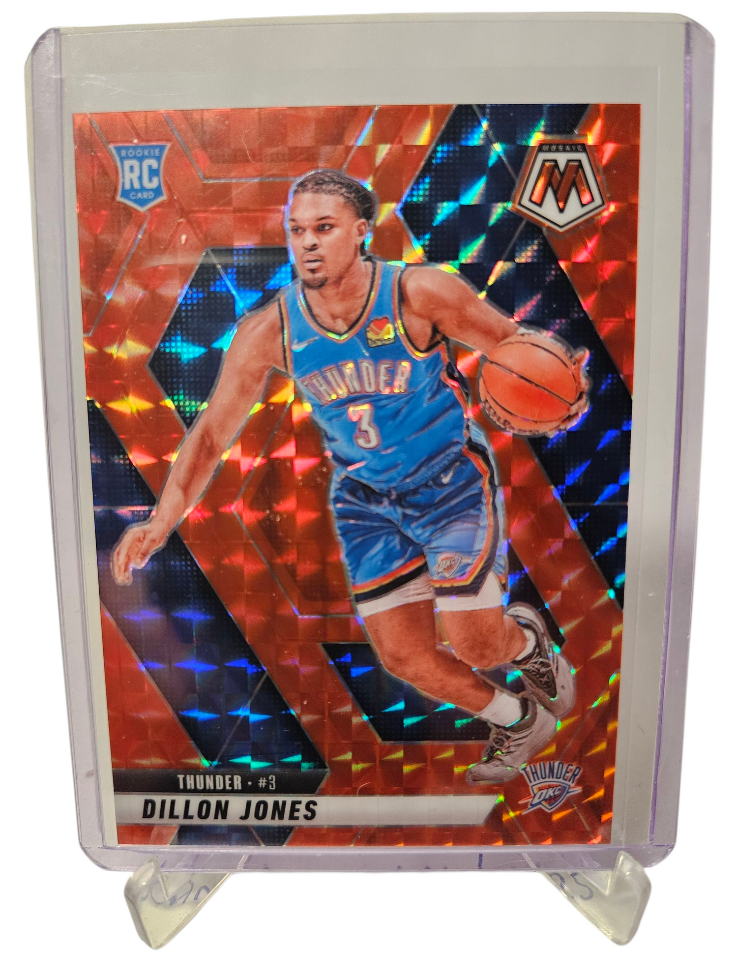 2024-25 Panini Mosaic #224 Dillon Jones Rookie Card Orange Mosaic Prizm 192/249
