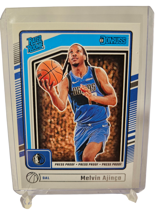 2024-25 Panini Donruss #238 Melvin Ajinca Rated Rookie Press Proof