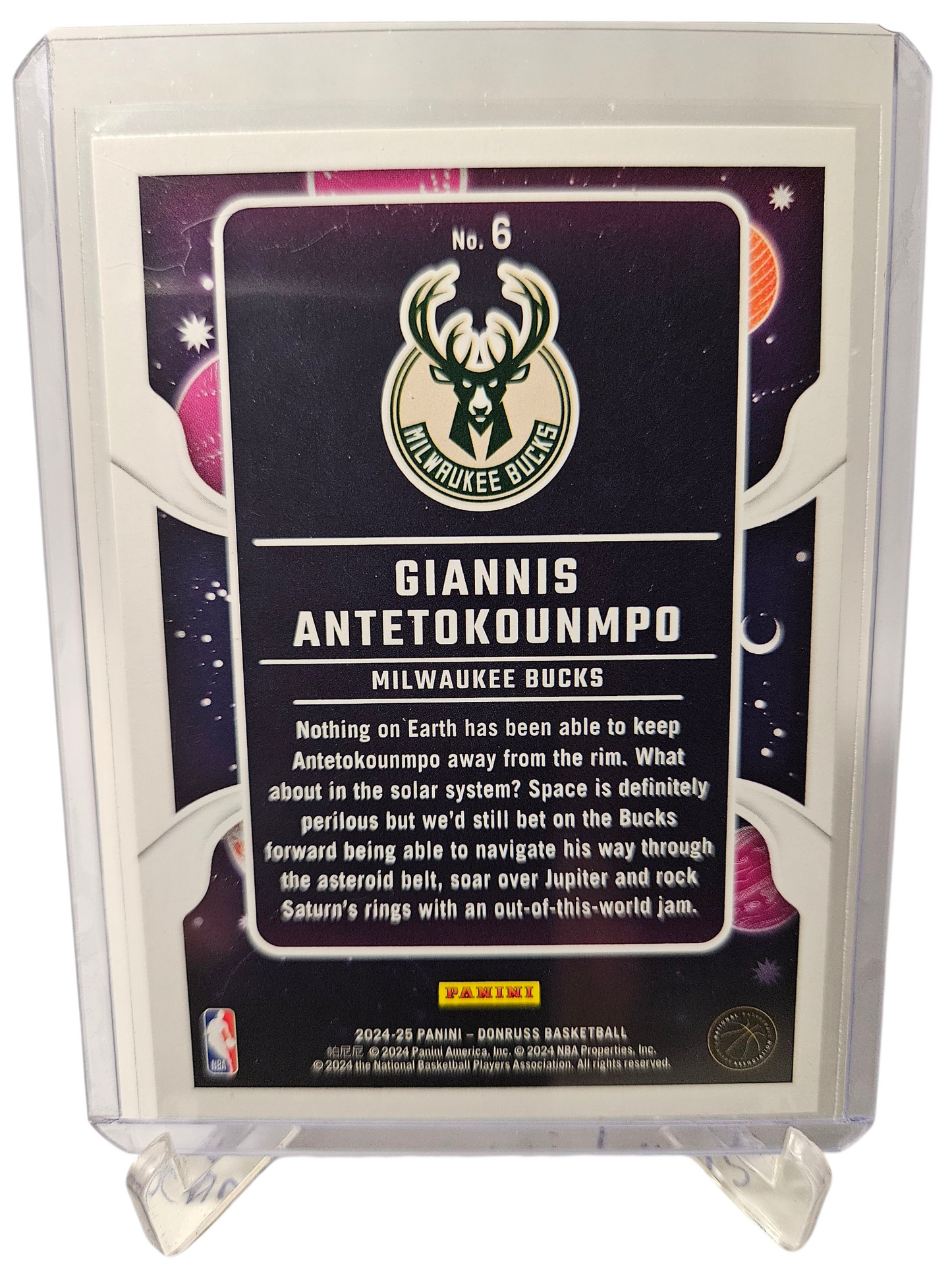 2024-25 Panini Donruss #6 Giannis Antetokounmpo Zero Gravity Gold Press Proof