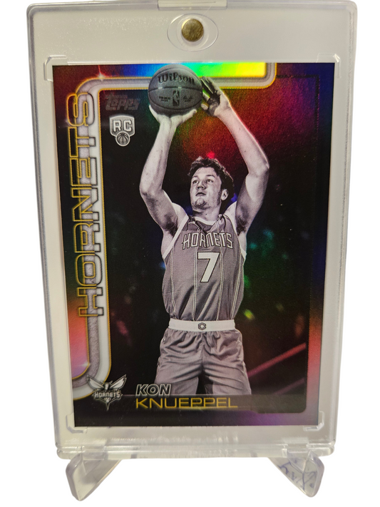 2025 Topps Chrome #204 Kon Knueppel Rookie Card Blackout Refractor