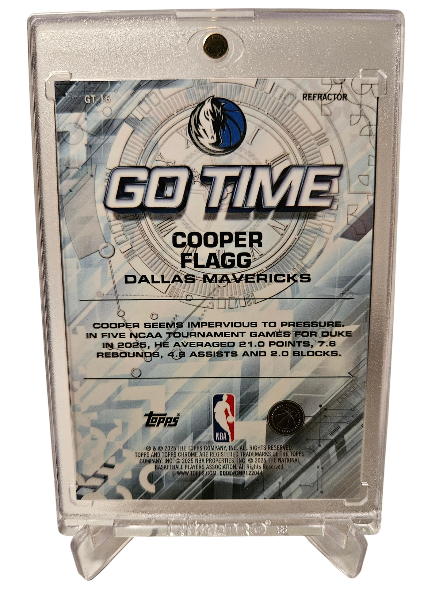 2025 Topps Chrome #GT-16 Cooper Flag Rookie Card Go Time Refractor