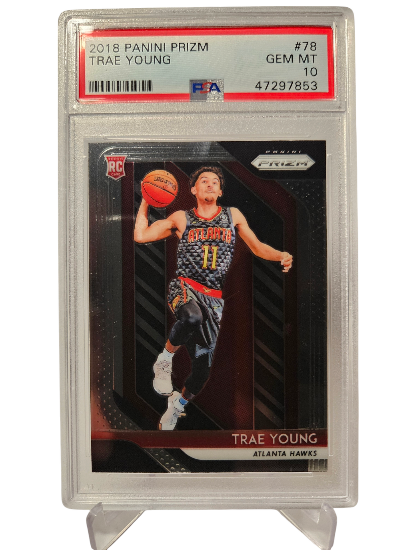 2018-19 Panini Prizm #78 Trae Young Rookie Card PSA 10