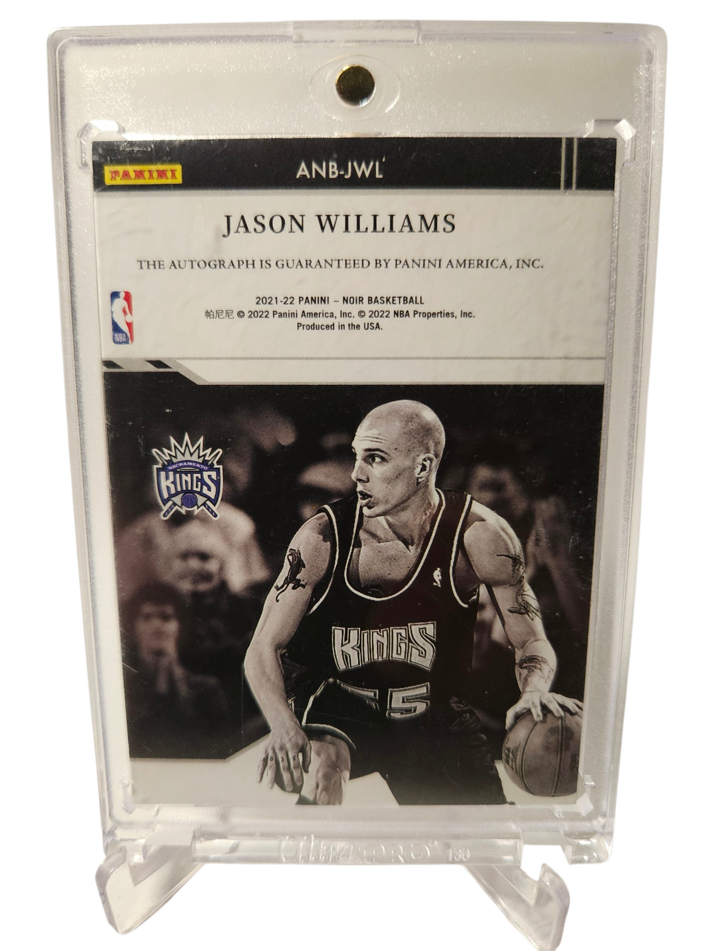 2021-22 Panini Noir #ANB-JWL Jason Williams (White Chocolate) On Card Autograph 52/99