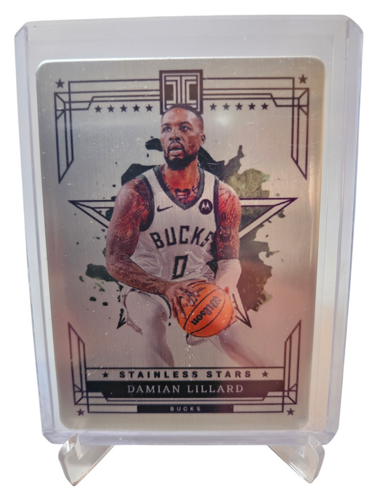 2023-24 Panini Impeccable #16 Damian Lillard Stainless Stars 27/75