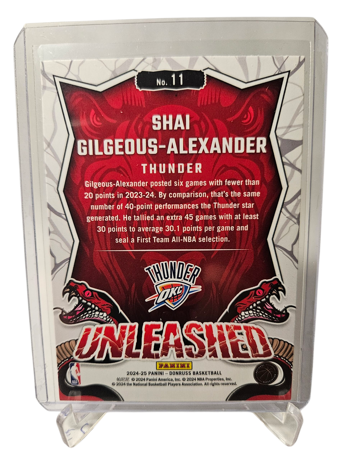 2024-25 Panini Donruss #11 Shai Gilgeous-Alexander Unleashed