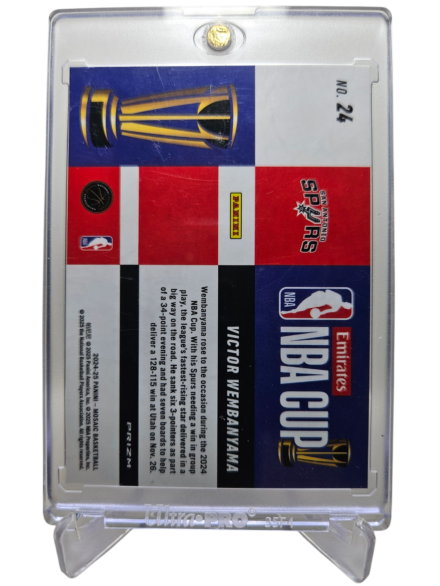 2024-25 Panini Mosaic #4 Victor Wembanyama NBA Cup Mosaic Prizm