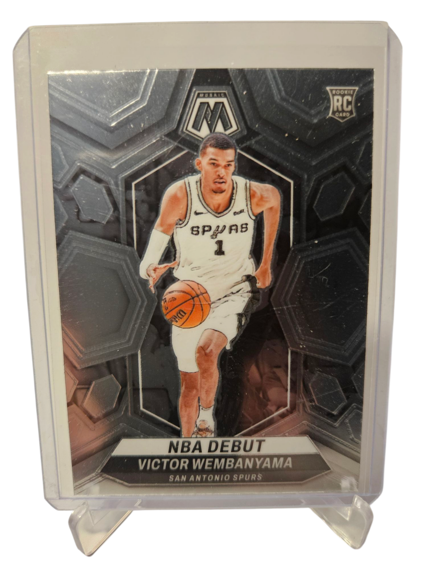 2023-24 Panini Mosaic #257 Victor Wembanyama Rookie Card NBA Debut