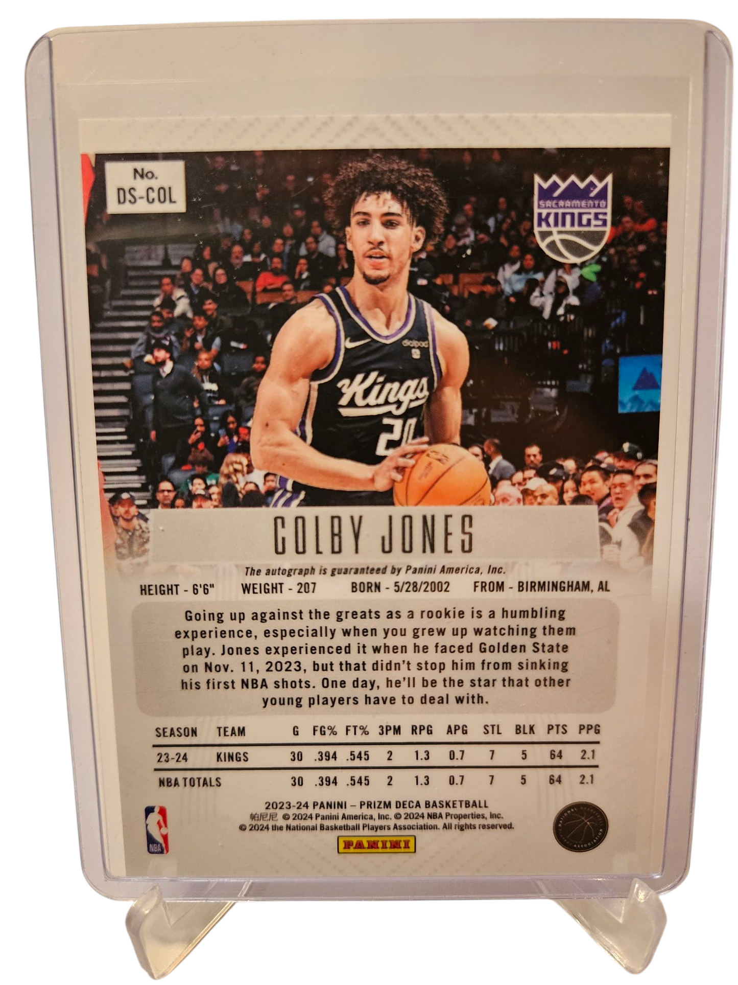 2023-24 Panini Prizm Deca #DS-COL Colby Jones Rookie Card Autograph