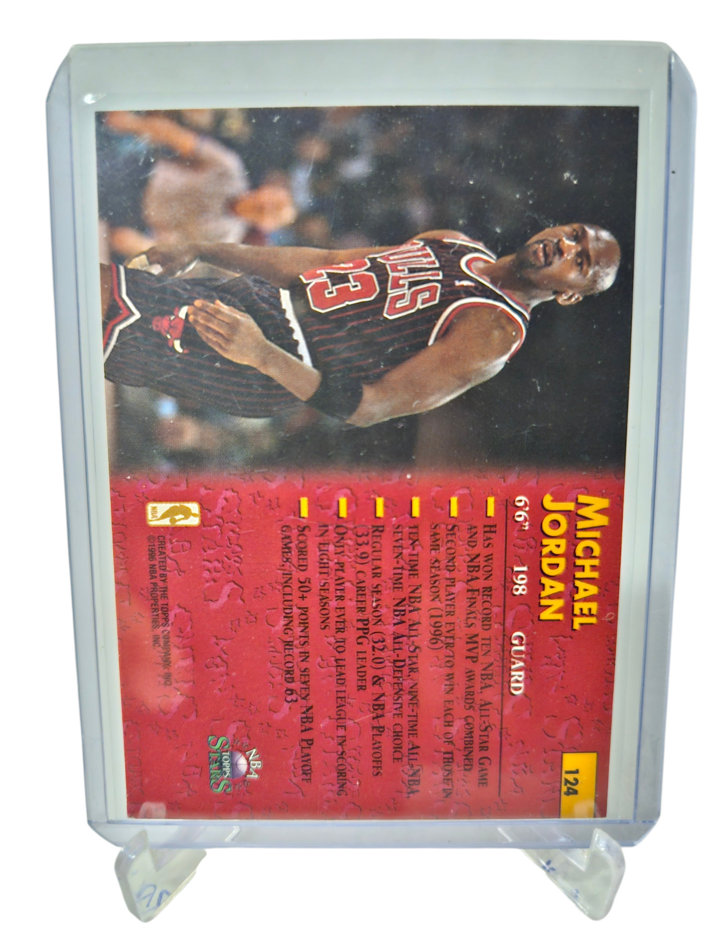 1996 Topps #124 Michael Jordan Chicago Topps Stars