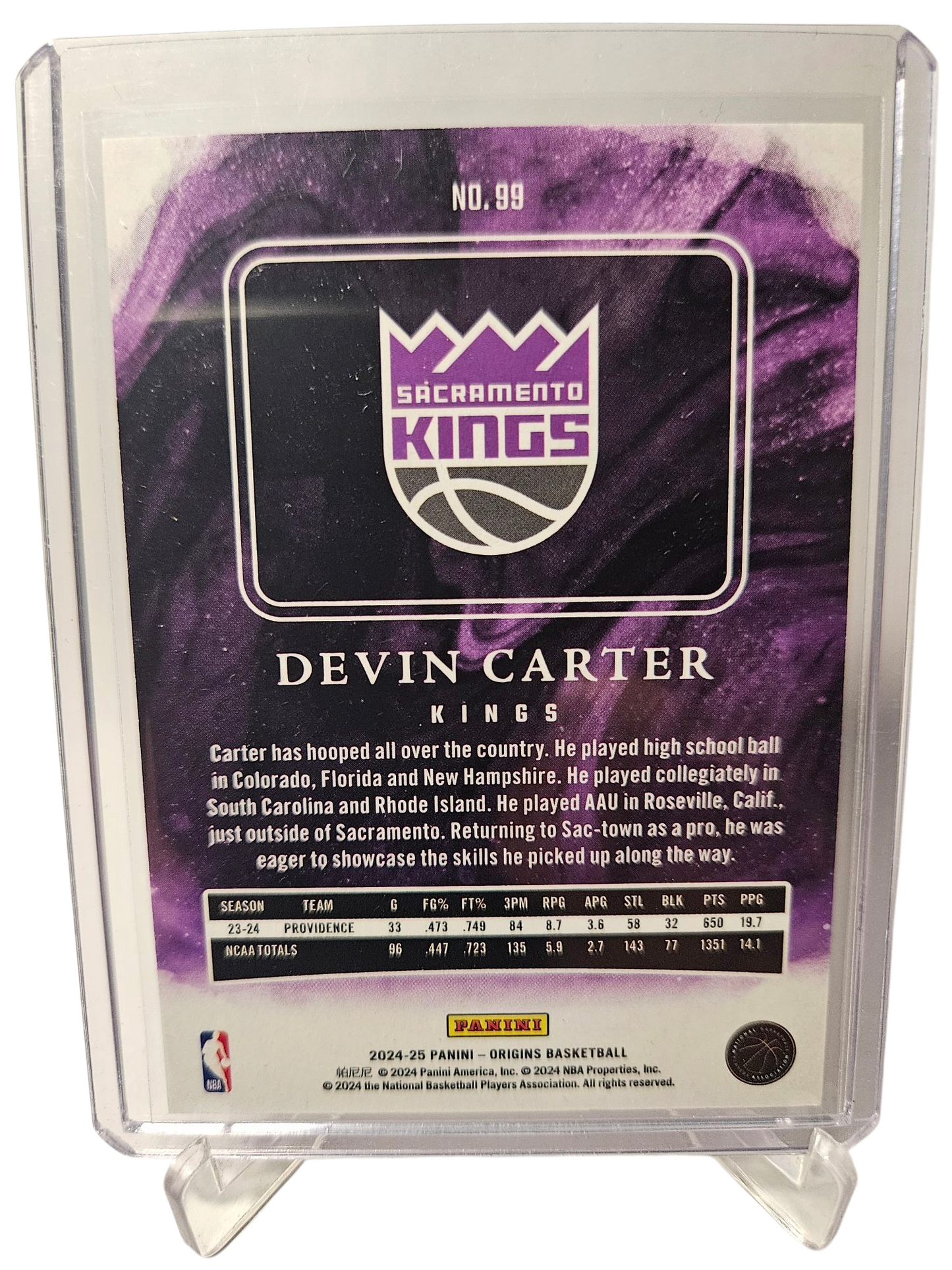 2024-25 Panini Origins #99 Devin Carter Rookie Card Red 284/299