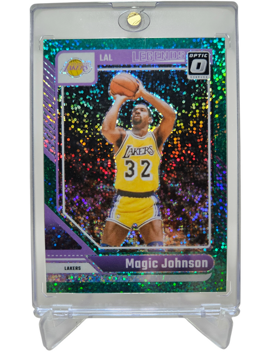 2024-25 Panani Donruss Optic Sparkle Pack #239 Magic Johnson Legends Green Sparkle 2/8