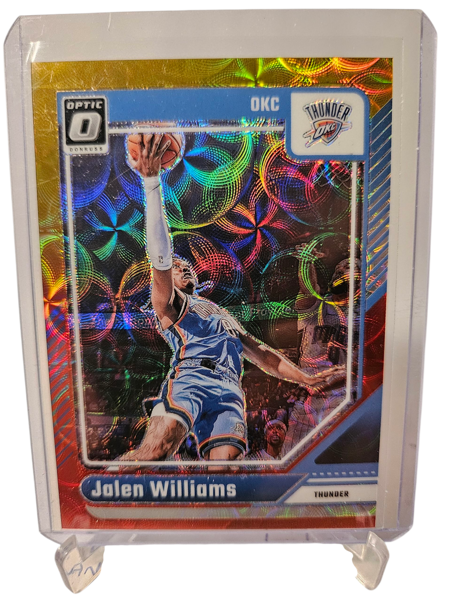 2024-25 Panini Donruss Optic #225 Jalen Williams Red Gold Scope Prizm 69/99