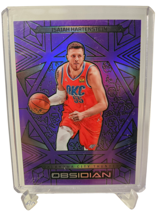 2024-25 Panini Obsidian #92 Isiah Hartenstein Purple Flood 36/75