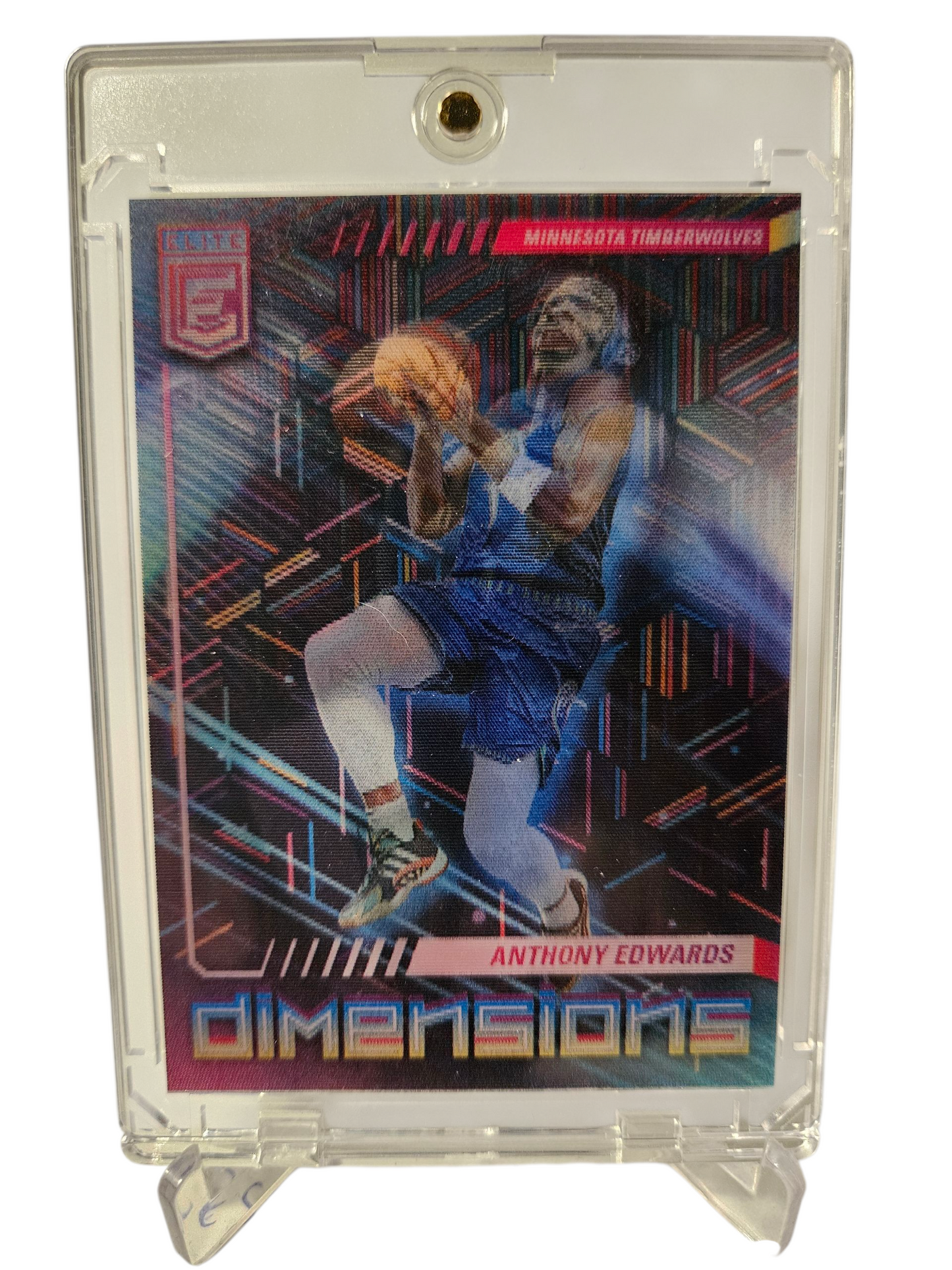2022-23 Panini Donruss Elite #15 Anthony Edwards Dimensions Holographic Case Hit SSP