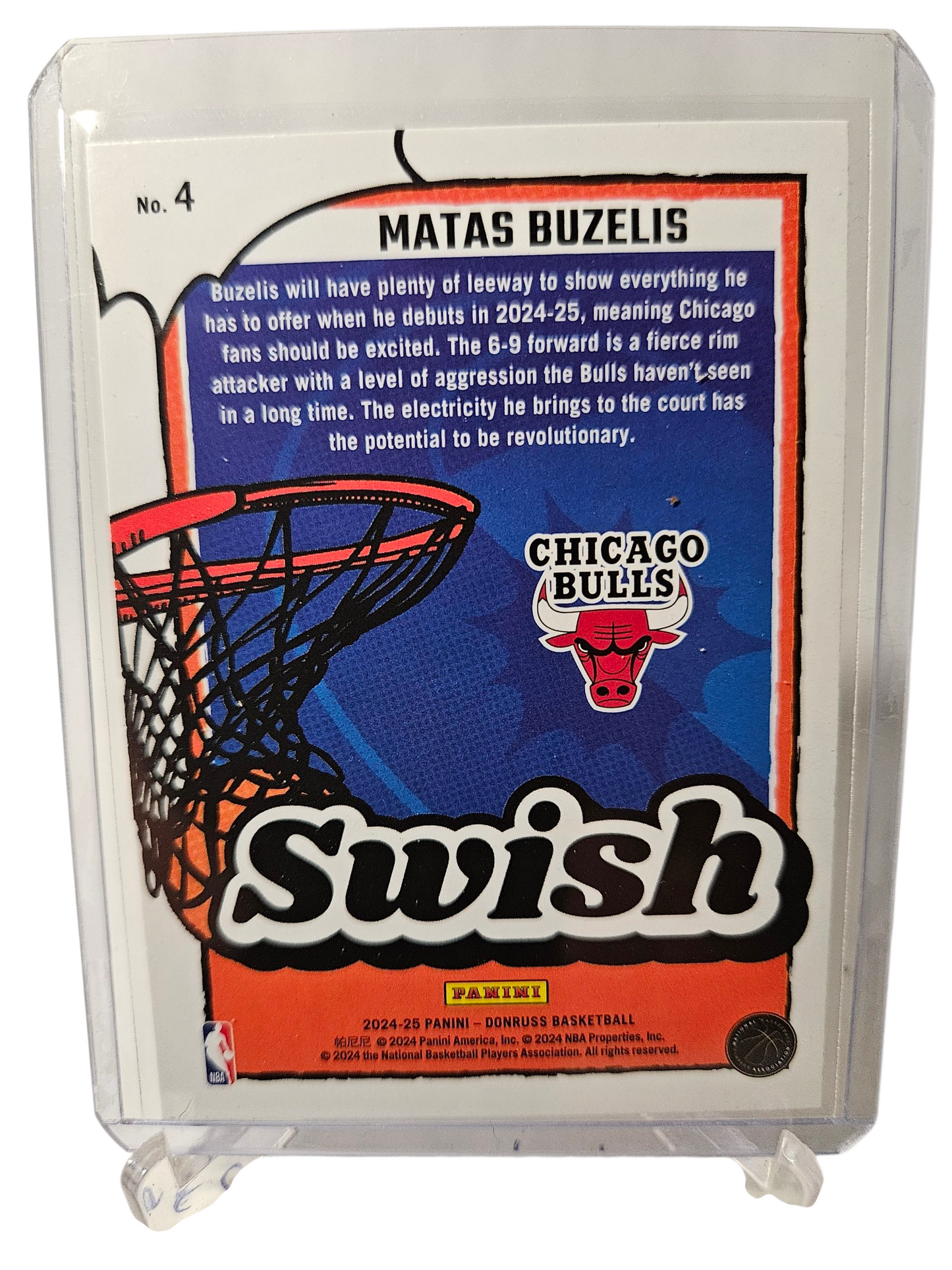 2024-25 Panini Donruss #4 Matas Buzelis Rookie Card Swish