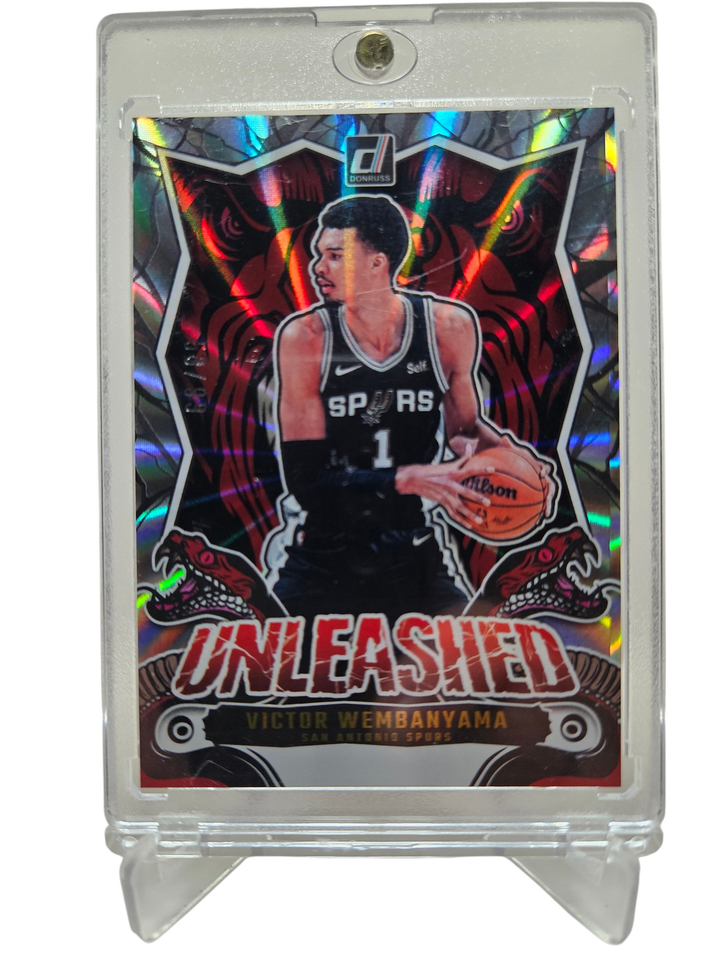 2024-25 Panini Donruss #15 Victor Wembanyama Unleashed Silver Holo Laser 53/99