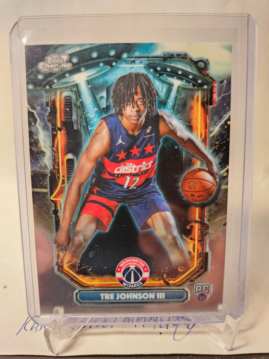 2025 Topps Chrome Cosmic #ET-16 Trey Johnson III Rookie Card Extraterrestrial talent