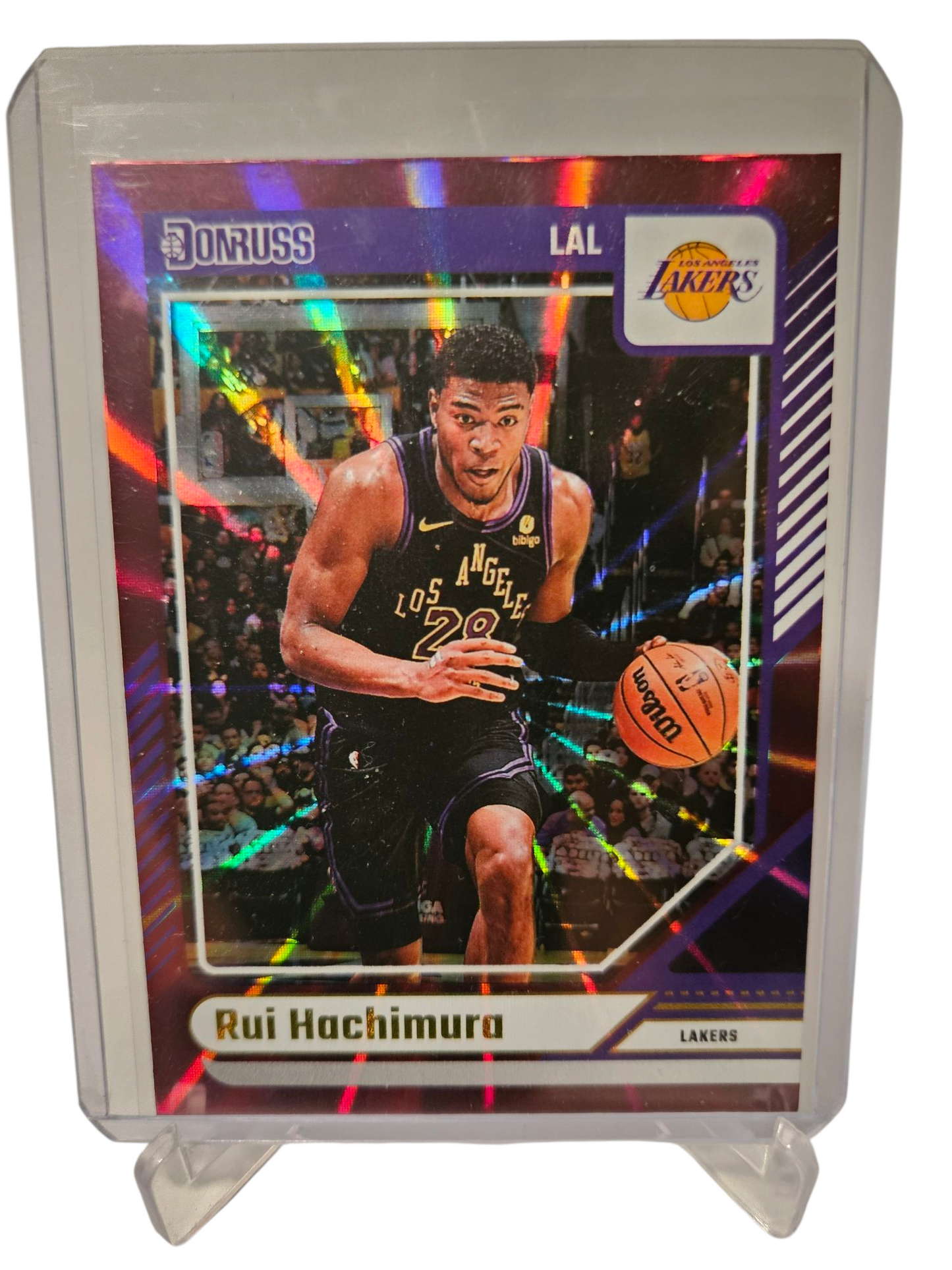 2024-25 Panini Donruss #177 Rui Hachimura Purple Laser Holo