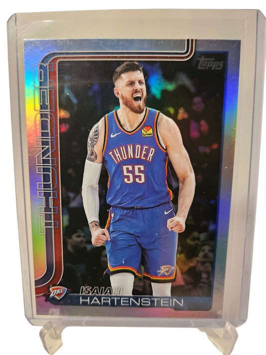 2025 Topps Flagship #120 Isaiah Hartenstein Rookie Card Silver Holo