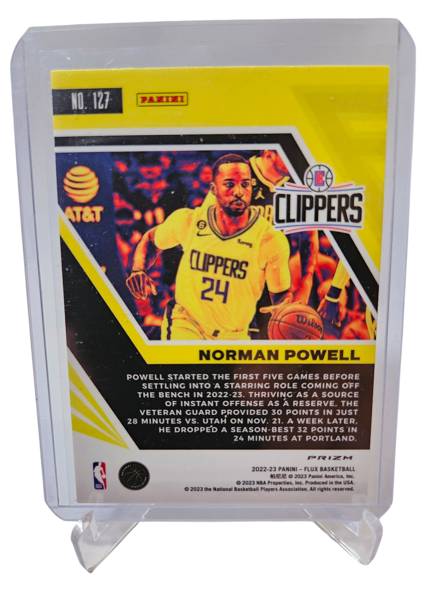 2022-23 Panini Flux #127 Norman Powell Silver Prizm