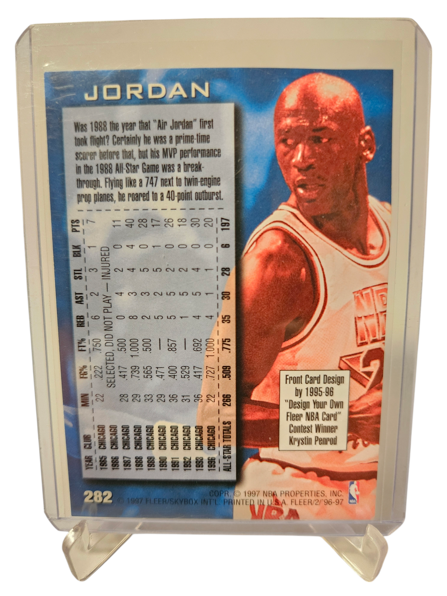 1996-97 Fleer #282 Michael Jordan NBA Allstar 10 Retro