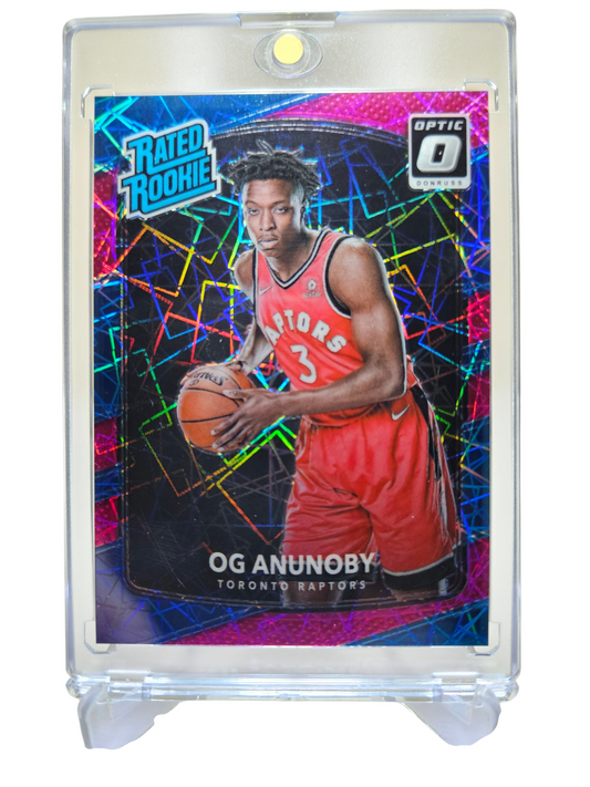 2017-18 Panini Donruss #178 OG Anunoby Rated Rookie Pink Velocity 10/79