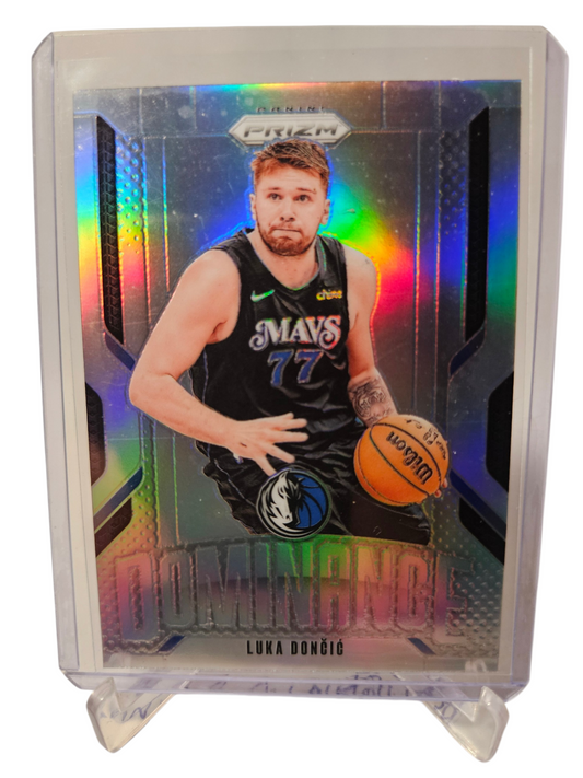 2024-25 Panini Prizm #12 Luka Doncic Dominance Silver Prizm