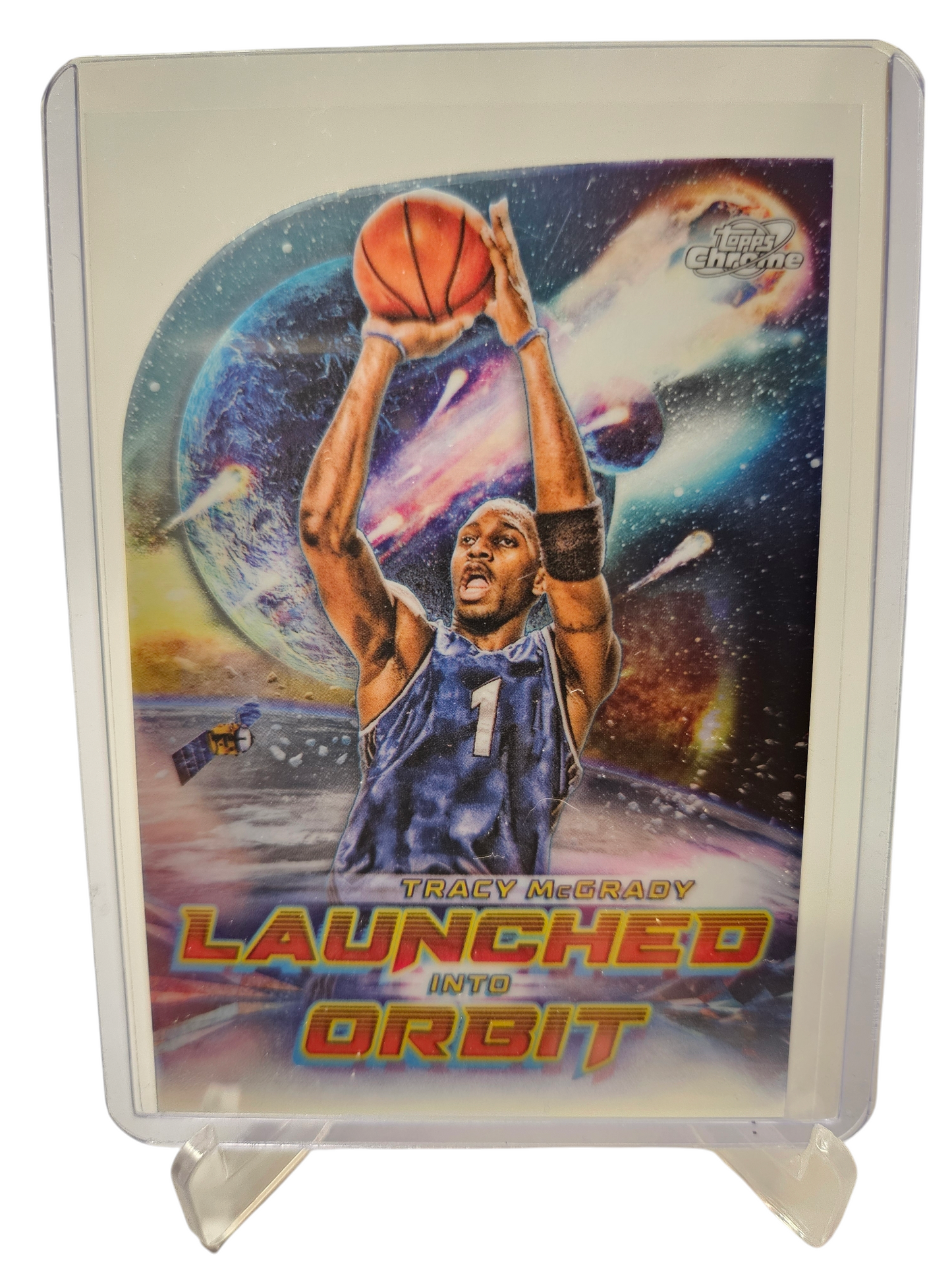 2023-24 Topps Chrome Cosmic #LIO-25 Tracy McGrady Launched Into Orbit Die Cut