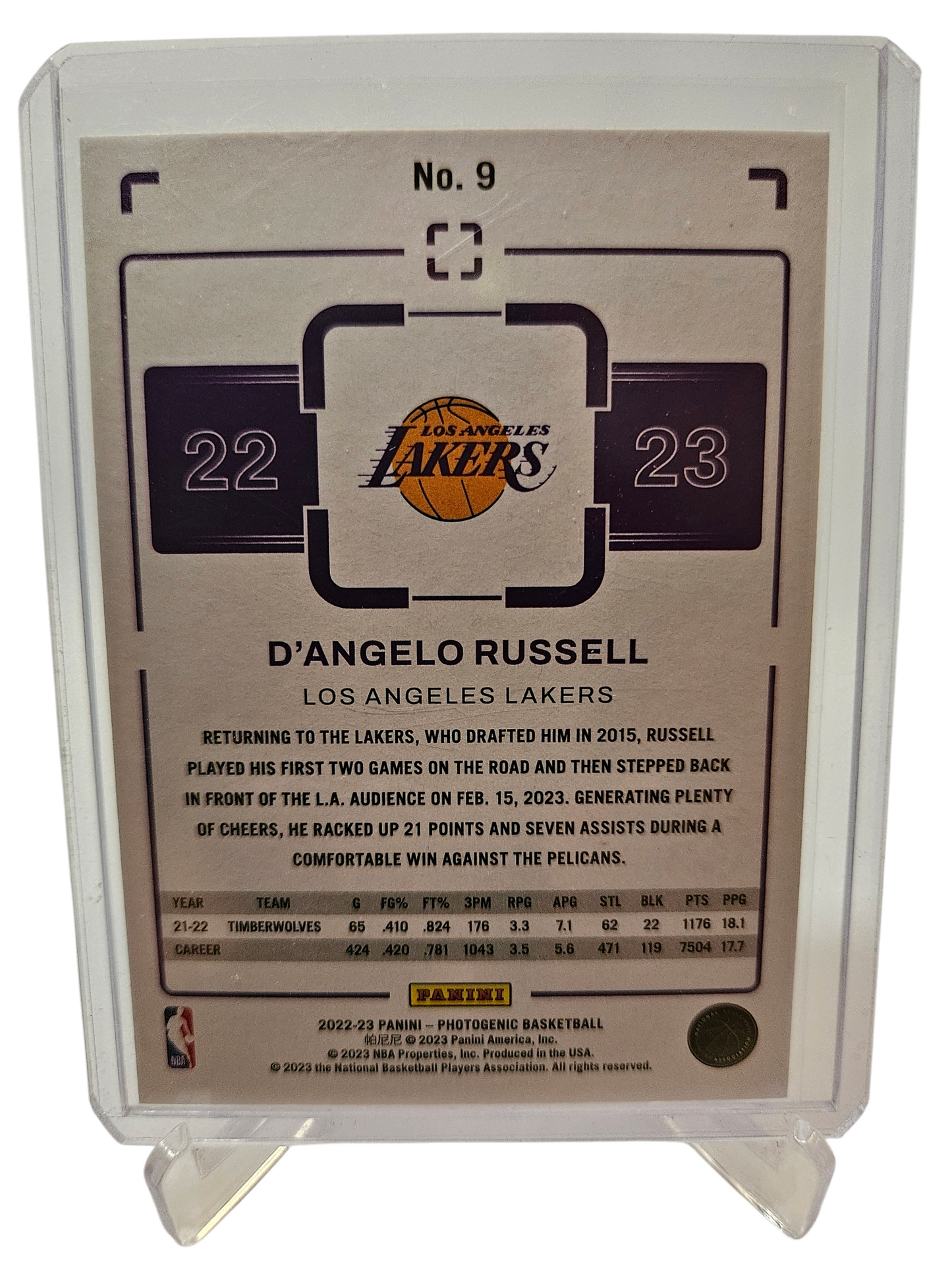 2022-23 Panini Photogenic #9 D'Angelo Russell