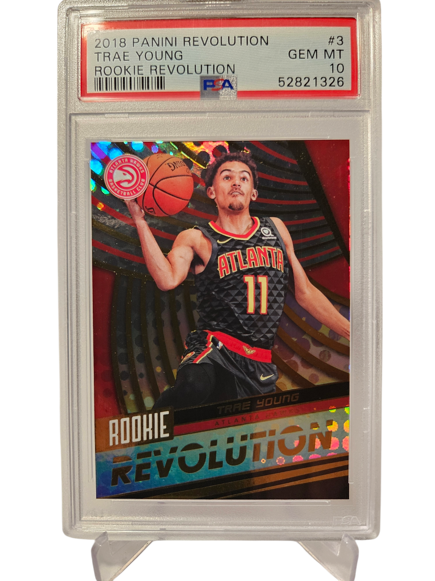 2018-19 Panini Revolution #3 Trae Young Rookie Card Rookie Revolution PSA 10