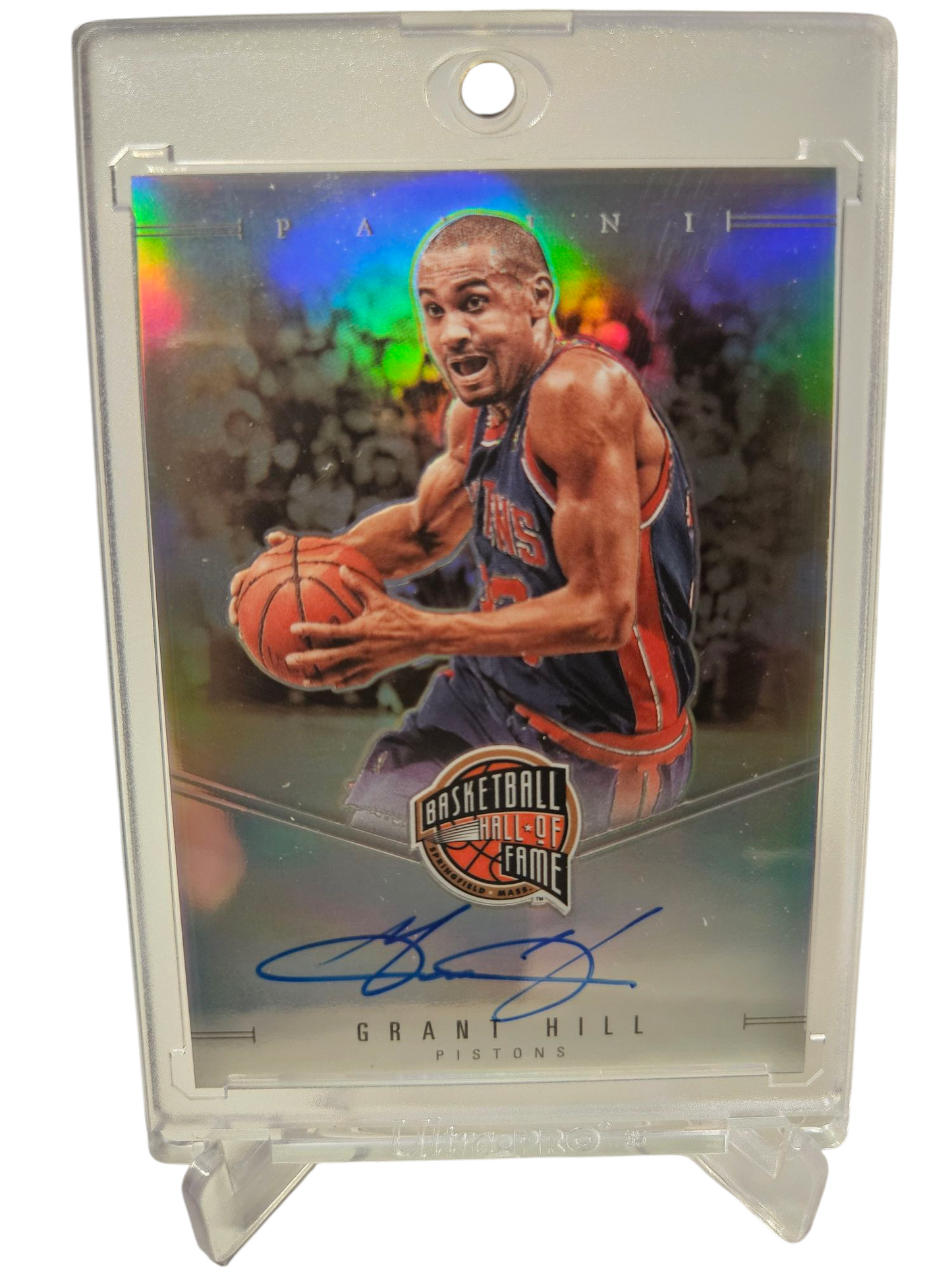 2023-24 Panini #SH-GHI Grant Hill Basketball Hall Of Fame Silver Prizm On Card Autograph