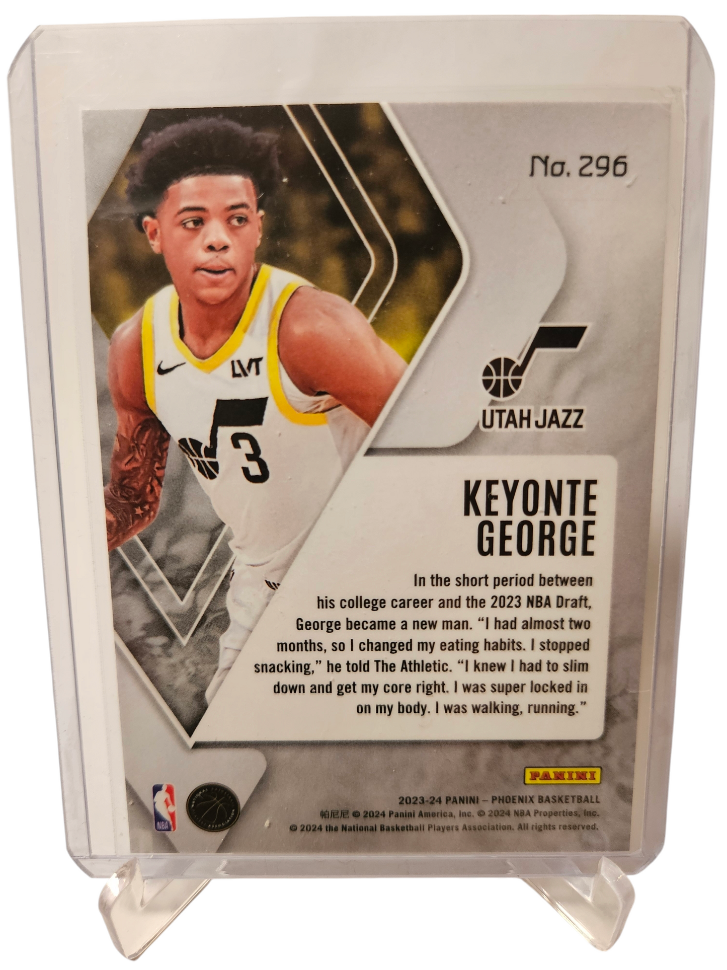 2023-24 Panini Phoenix #296 Keyonte George Rookie Card