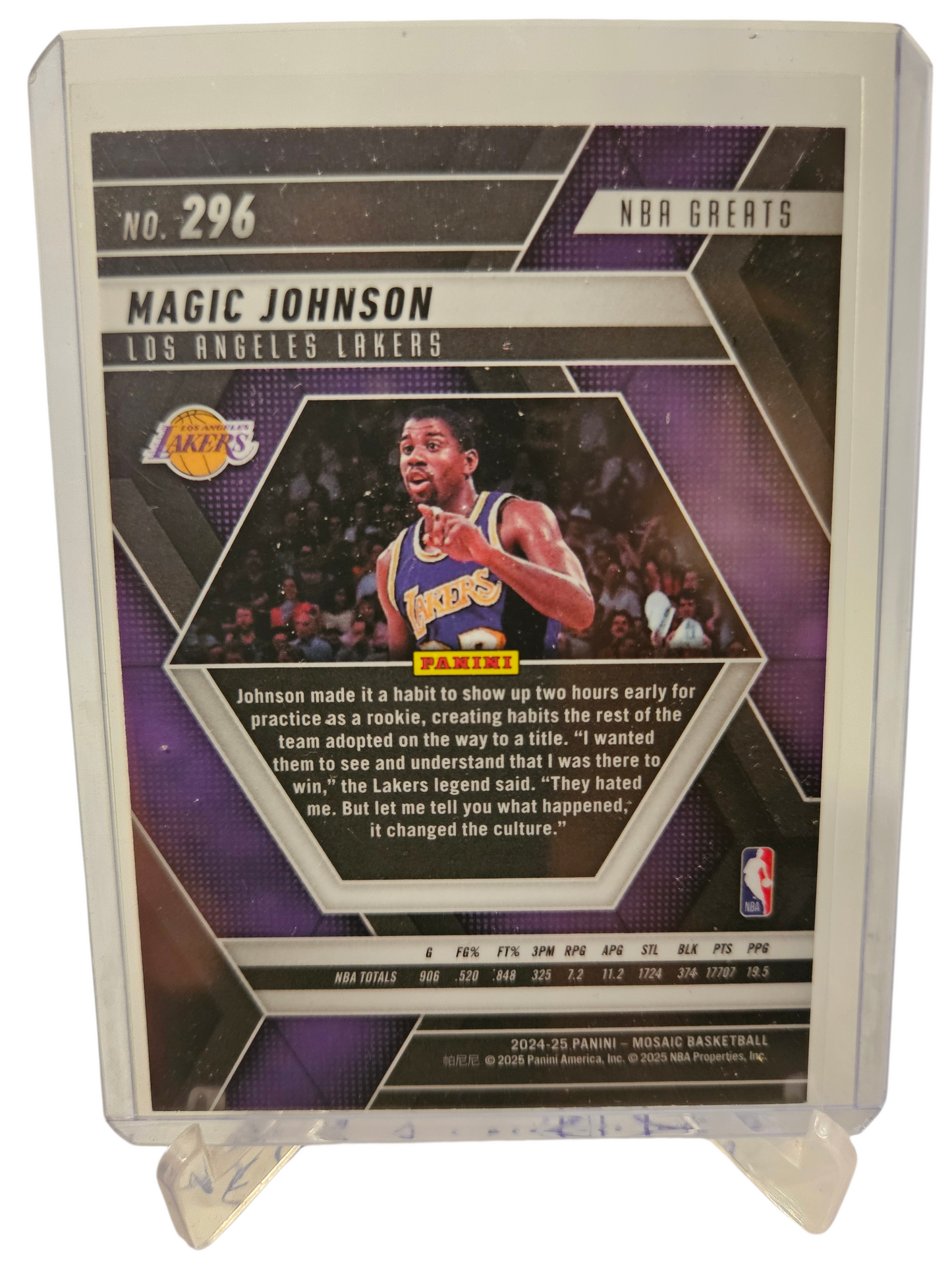 2024-25 Panini Mosaic #296 Magic Johnson NBA Greats