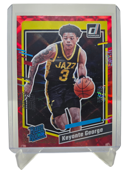 2023-24 Panini Donruss  #244 Keyonte George Rookie Card Rated Rookie Red