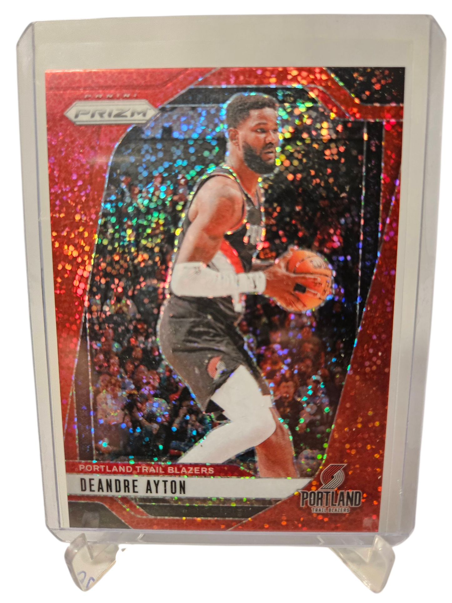 2024-25 Panini Prizm #5 Deandre Ayton Red Sparkle Prizm